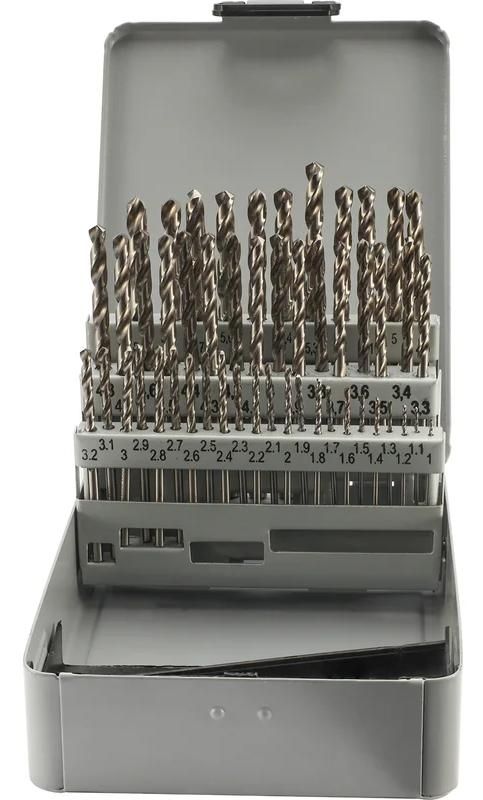 Набор сверл по металлу 1-5,9 мм HSS-G 135° DIN 338 H-Tools 08343400, 50 шт - фото