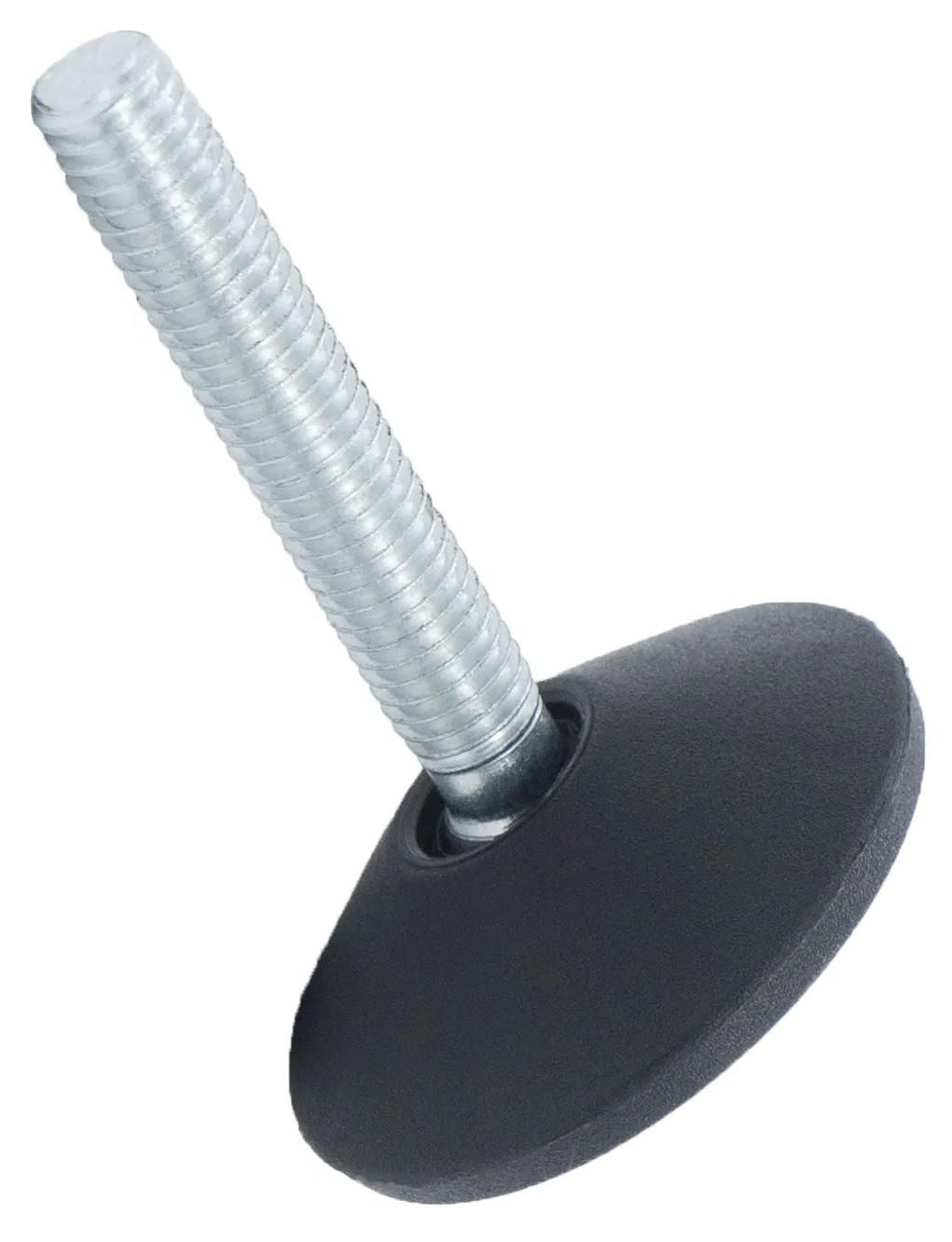 Опора регулируемая шарнирная с болтом М8х50 и основанием 40 мм 40ШМ8-50ЧН, пластик - фото