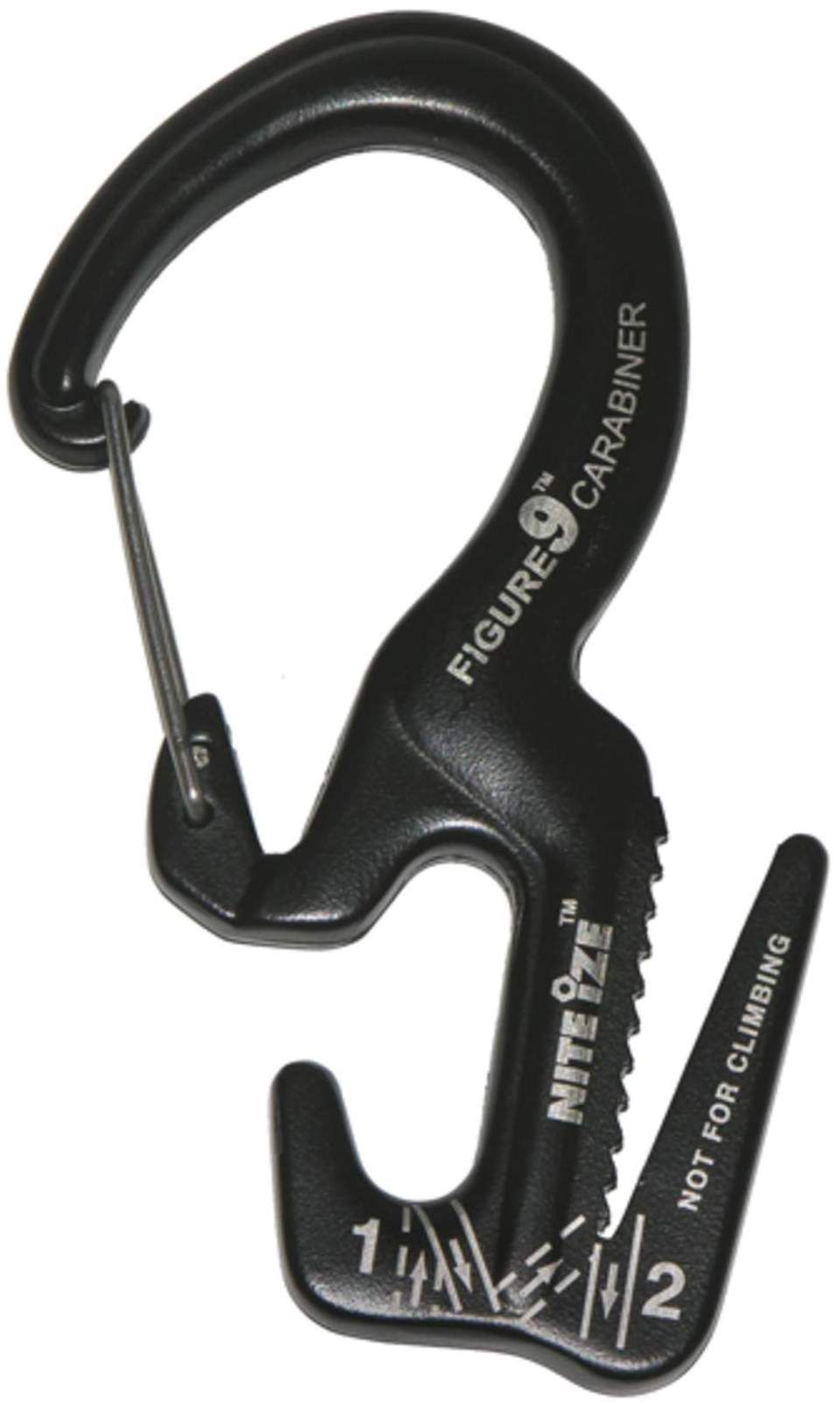 Крепление для веревки Nitelze Figure 9 Carabiner MC9L-02-01, черный - фото