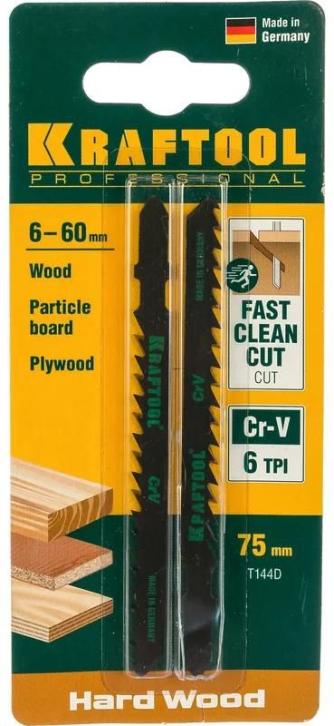 Полотно по дереву для электролобзика Kraftool, хромованадиевая сталь - фото