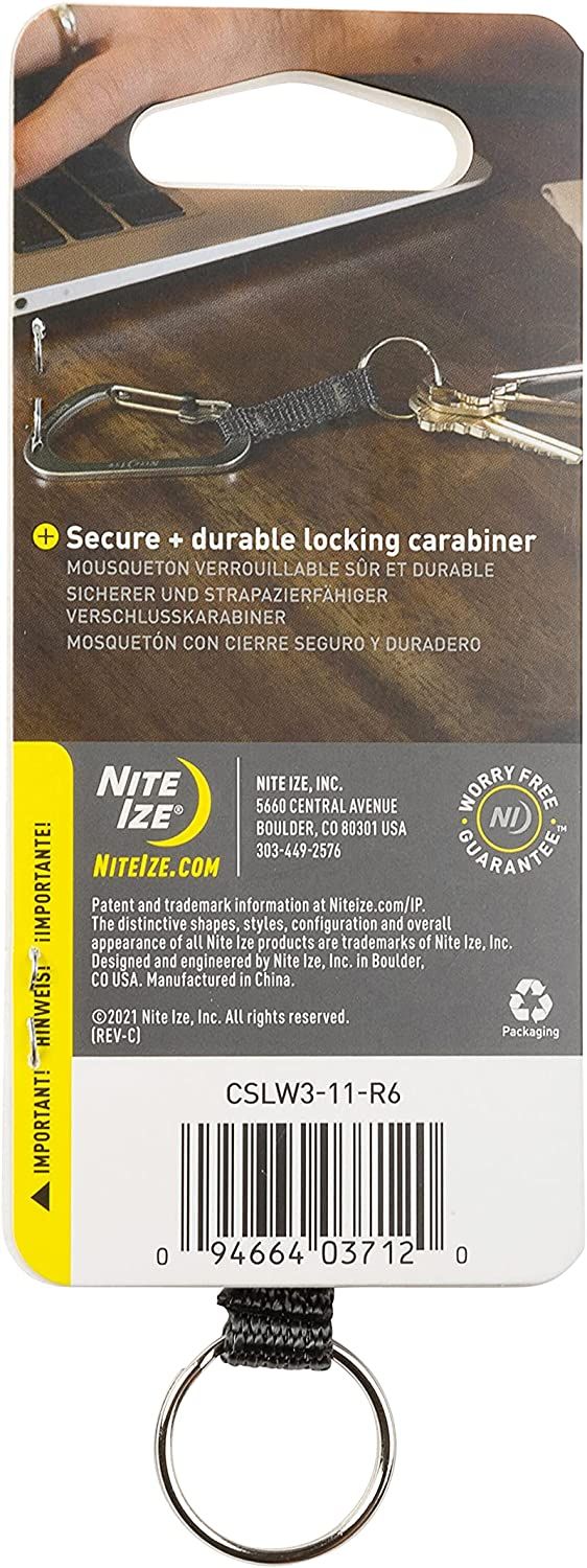 Карабин-брелок Nite Ize SlideLock KeyRing CSLW3-11-R6, размер 3, стальной - фото