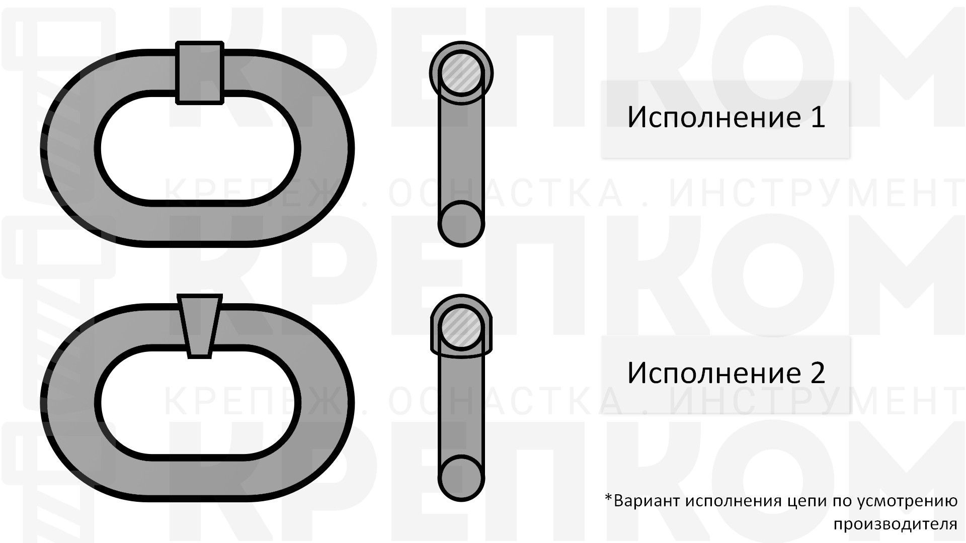 Каленая грузоподъемная цепь 6х18 мм (Т8) - фото