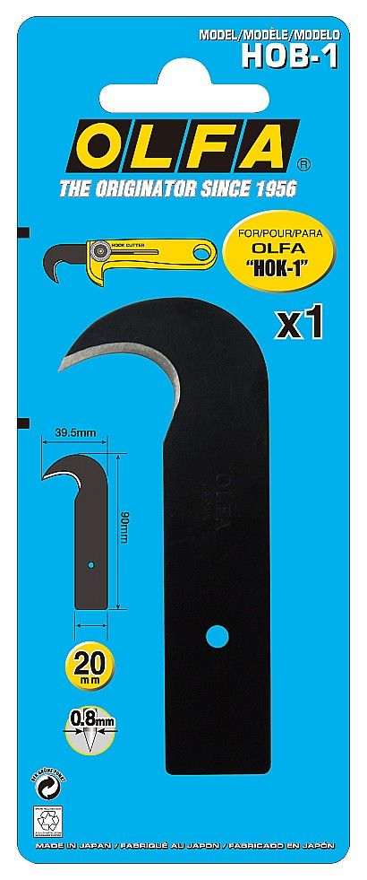 Лезвие-крюк для ножа OL-HOK-1 20 мм OLFA OL-HOB-1 - фото
