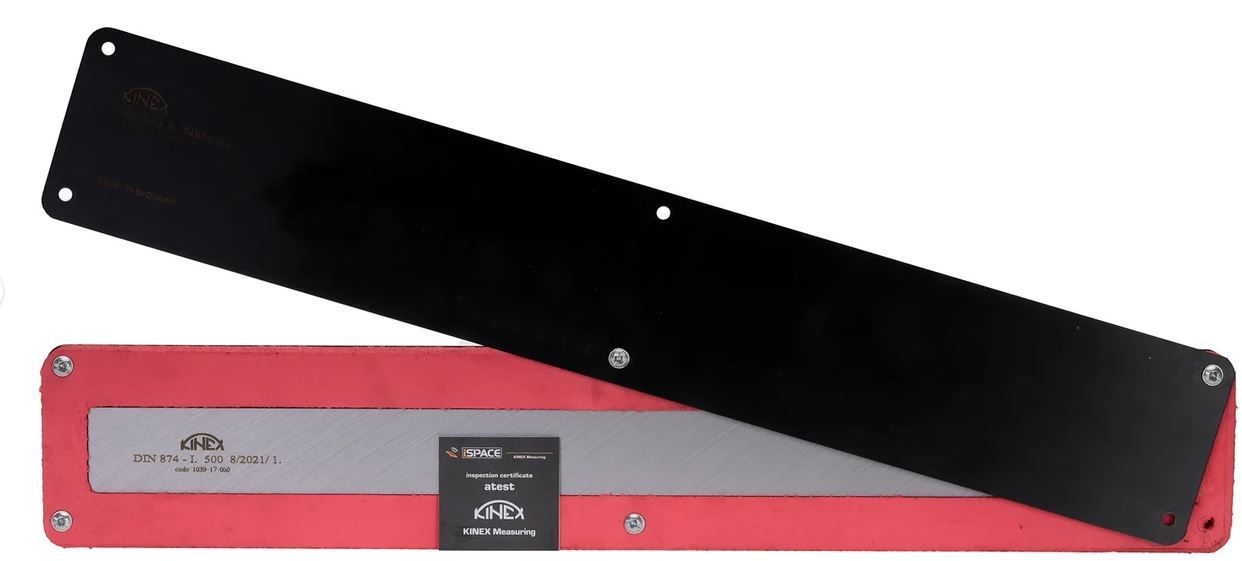 Линейка поверочная ШП-500х40х8 мм DIN 874 класс 1 INOX Kinex, нержавеющая сталь - фото