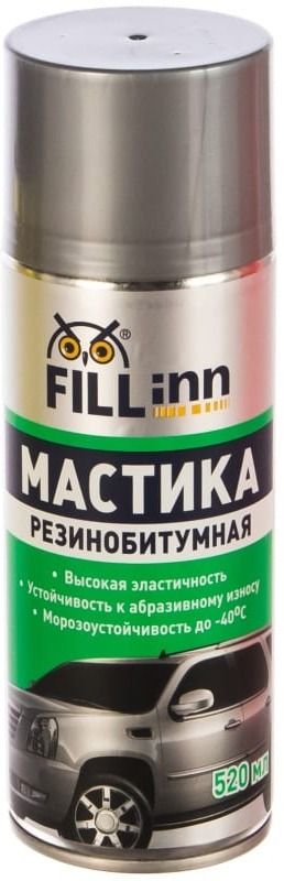 Мастика резино-битумная FILL Inn FL019 (аэрозоль), 520 мл