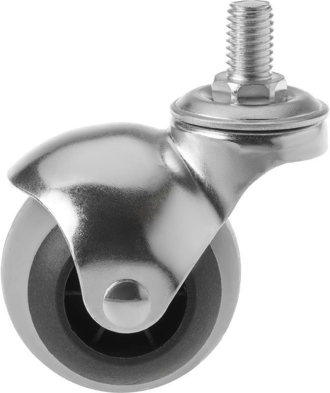 Колесо мебельное поворотное с болтом 50 мм SCmt 25 - фото