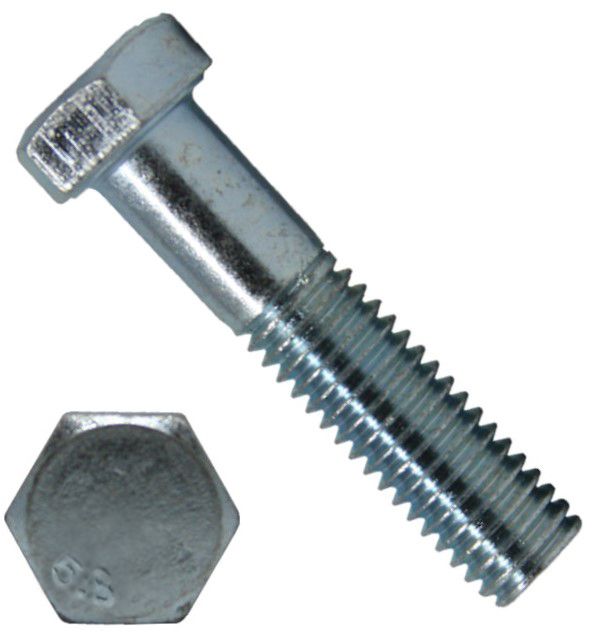 Болт шестигранный с уменьшенной головкой и мелкой резьбой М14х1,5х32 ГОСТ 7796, класс прочности 5.8, оцинкованная сталь - фото