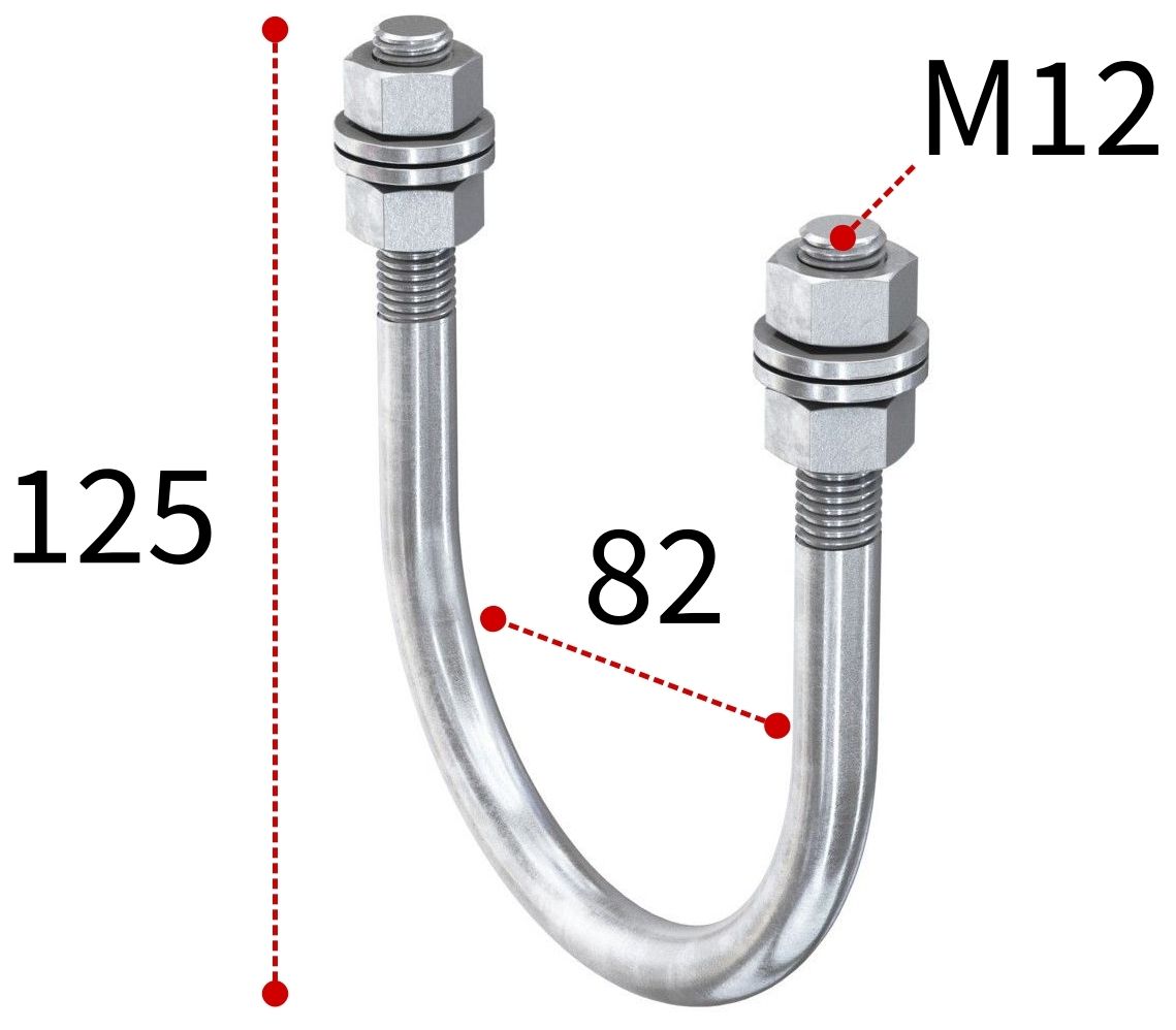 U-образная скоба для тяжелых нагрузок Fischer FMPSU 65 547934, горячеоцинкованная сталь - фото