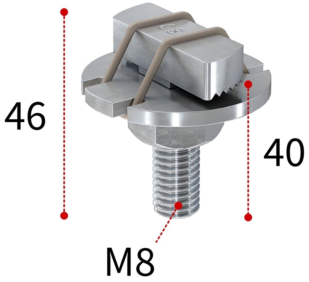 Болт Т-образный для монтажной системы FUS и MS Fischer FHS Clix S М8х40 020915, оцинкованная сталь - фото