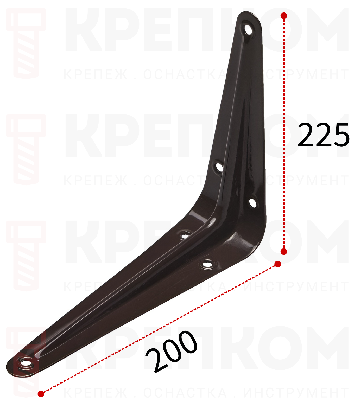 Кронштейн Amig 225х200 (коричневый) - фото