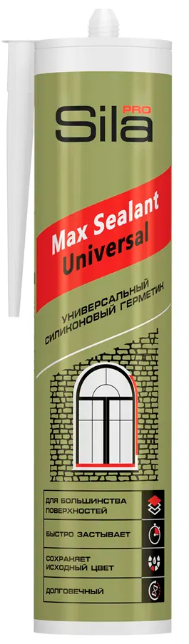 Герметик силиконовый универсальный Max Sealant Sila Pro чёрный, 280 мл - фото