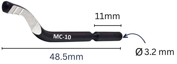 Лезвие для фаскоснимателя d=3,2 мм MC-10 Multi-Cutting CP Gratex 22100, сталь HSS - фото