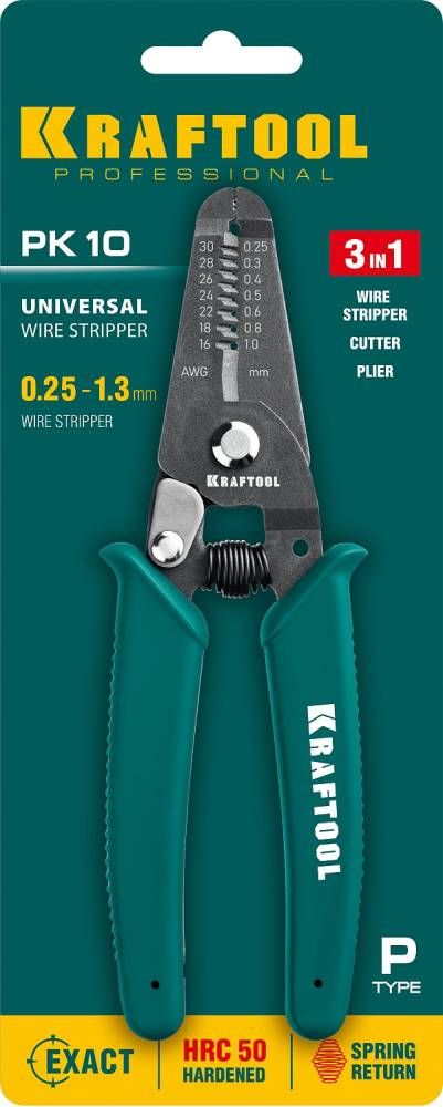 Стриппер ручной 0,25-1,3 мм² Kraftool PK-10 22660-10 - фото