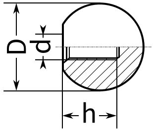 Ручка дверная шариковая 25хМ8 U17 черная (пластик) - фото