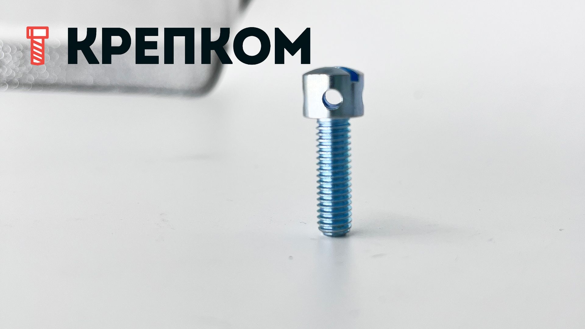 Винт пломбировочный DIN 404, класс прочности 5.8, оцинкованная сталь - фото