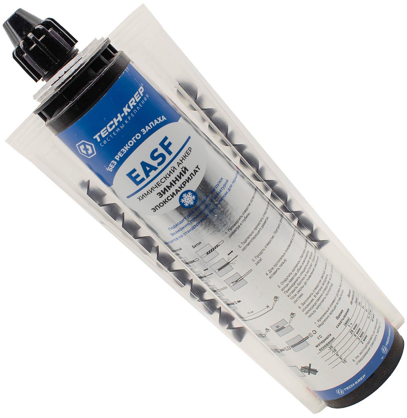 Химический анкер 300 мл Tech-KREP EASF Epoxy Winter зимний, эпокси-акрилат, 2 насадки - фото