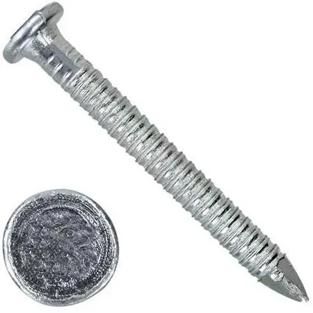 Гвозди ершеные с конической головкой 4х60 мм, оцинкованные, 1 кг - фото