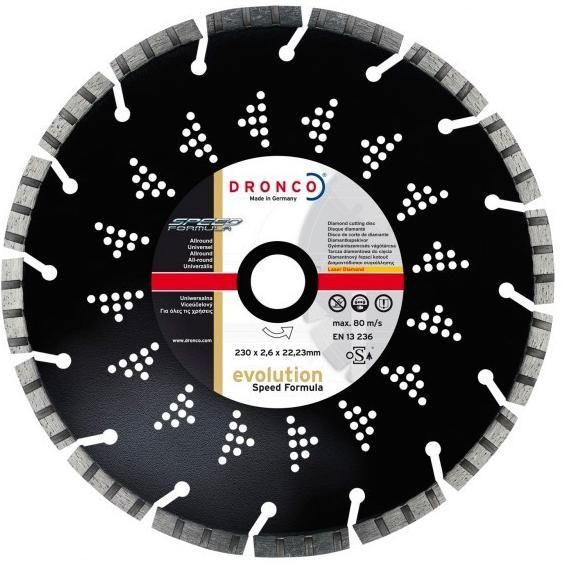 Диск алмазный по бетону и камню 115 х 22,23 мм Evolution Speed Dronco 4110386 - фото