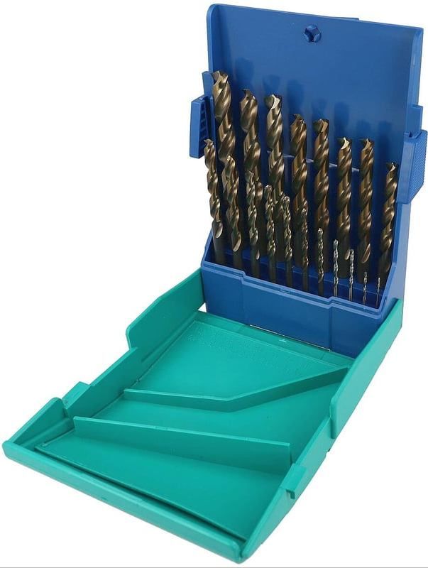 Набор сверл по металлу спиральных ц/х DIN 338 Heller Turbo 28706, HSS-G, 19 предметов в кейсе - фото