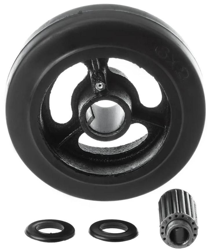 Колесо большегрузное обрезиненное на ось 150 мм D 63  - фото