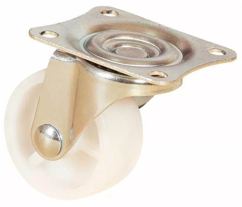 Колесо мебельное полипропиленовое с площадкой, поворотное 38 мм SCPP 15 - фото
