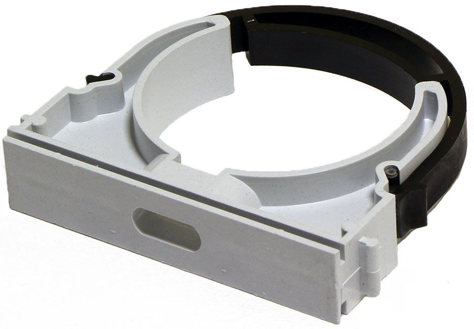 Клипса для труб 50 мм с фиксатором 3673, полипропилен - фото