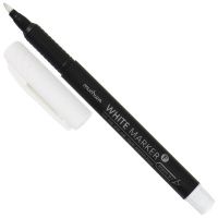 Маркер перманентный пулевидный 1 мм MunHwa WPM-05, белый