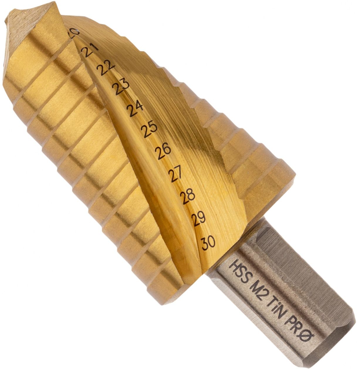 Изображение товара Сверло по металлу ступенчатое 20-30 мм HSS-G M2 TiN Профоснастка 30106019