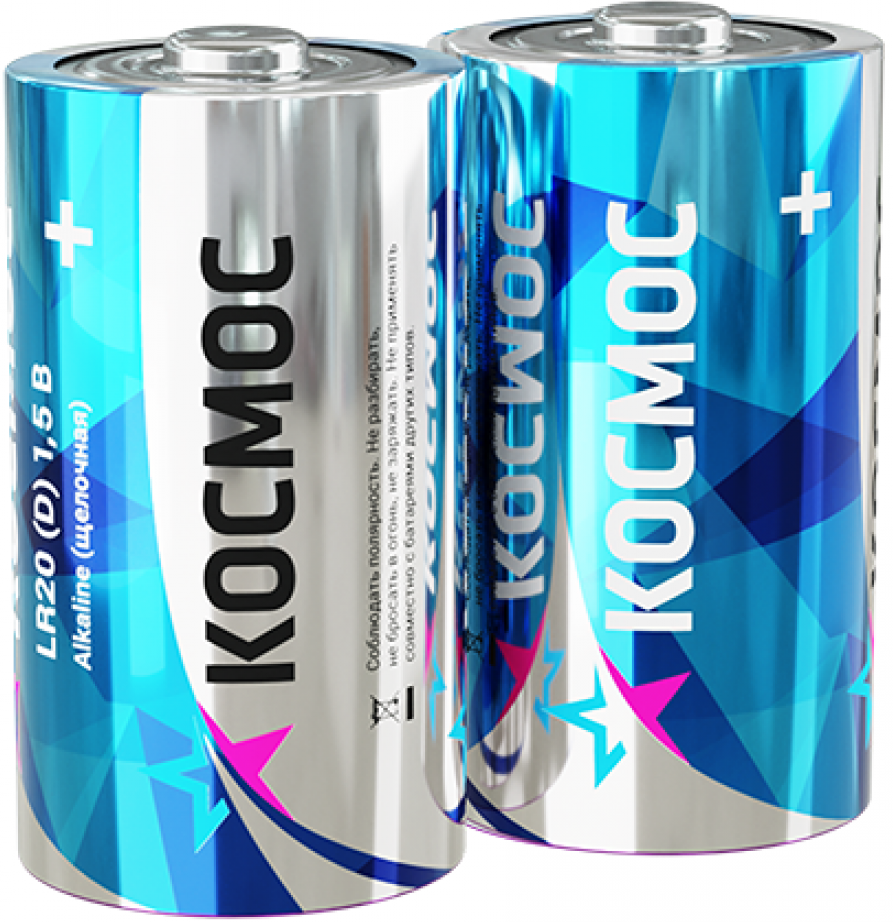 Батарейка щелочная LR20/ 373 / D 1,5 В Космос 99105 - фото
