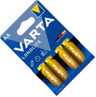 Батарейки щелочные AA Varta Longlife 4106101414, 4 шт в упаковке