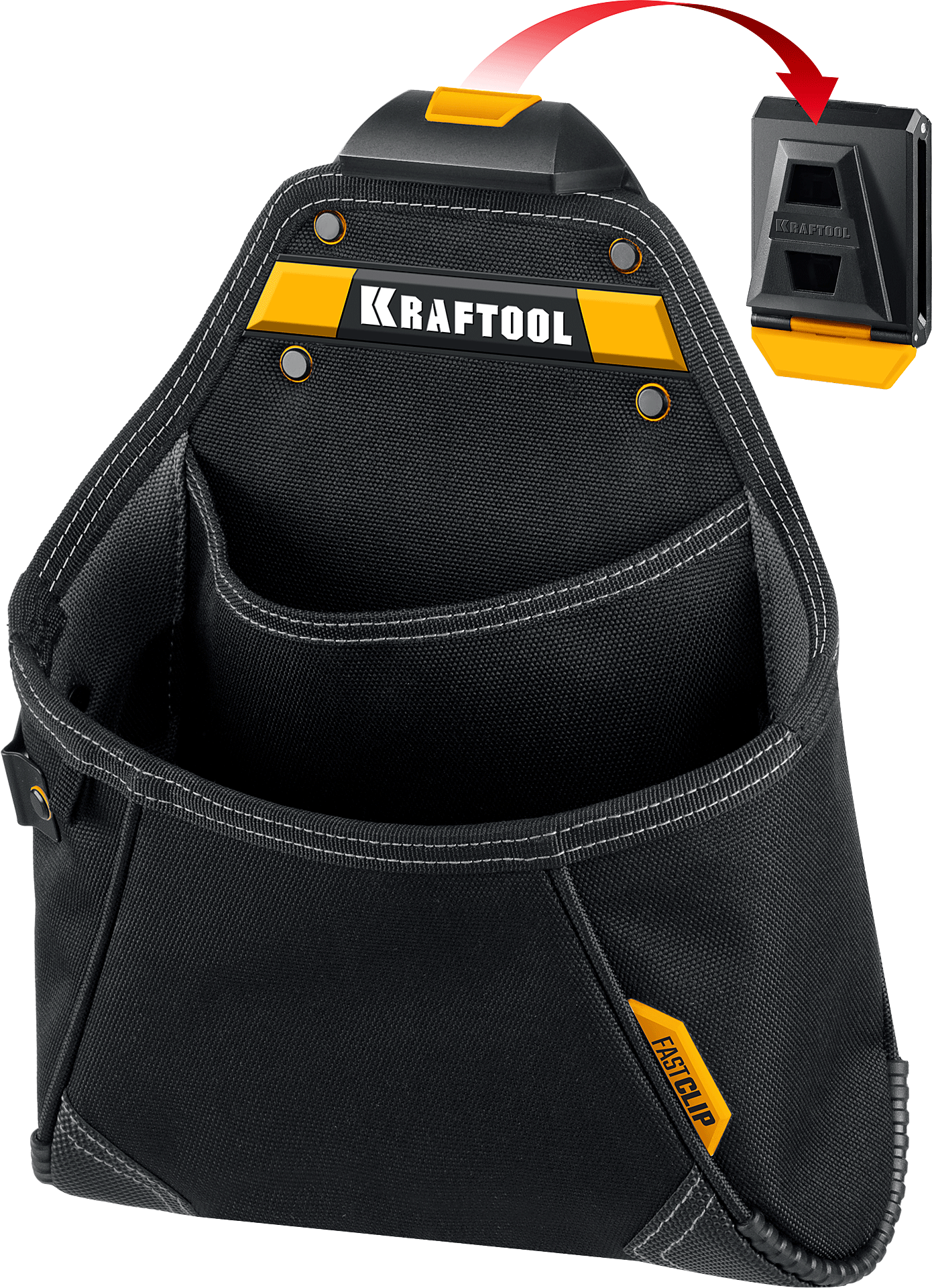 Сумка для расходных материалов с креплением FastClip KP- 12 Kraftbuilt Kraftool 38774 - фото