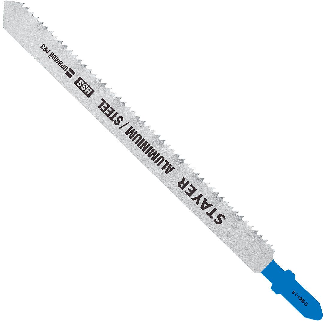 Полотна по алюминию и стали T318B для электролобзика 110х1,8 мм T-хвостовик, Stayer 159951-1.8_z02, сталь HSS, 2 шт - фото