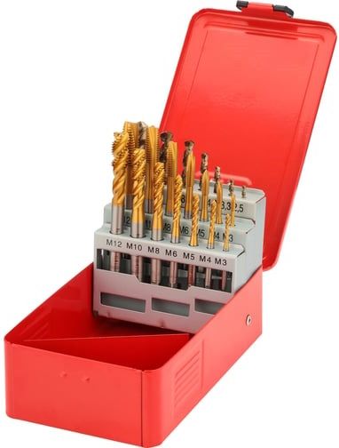 Изображение товара Резьбонарезной набор H-Tools 245054THT, 21 предмет, М3-М12