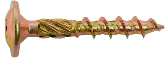 Саморез конструкционный с прессшайбой и шлицем Torx, желтый цинк - фото