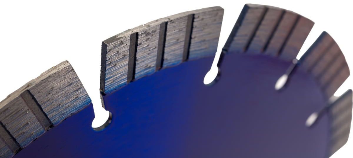 Диск алмазный сегментный лазерный турбо FB/ZZ 350 мм, для железобетона, Messer 01-16-352 - фото