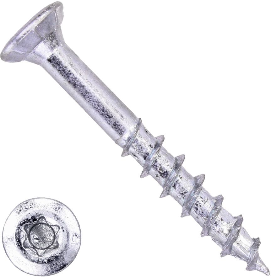 Саморез универсальный SPAX с потайной головкой и неполной резьбой, шлиц T-Star, S point/4CUT, покрытие WIROX - фото