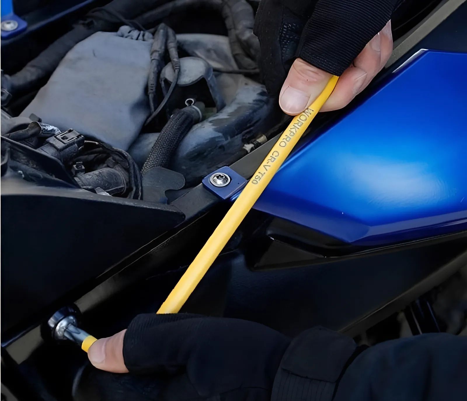 Набор ключей TORX в держателе Т10-Т50 Workpro WP222008, удлиненные, 9 штук - фото