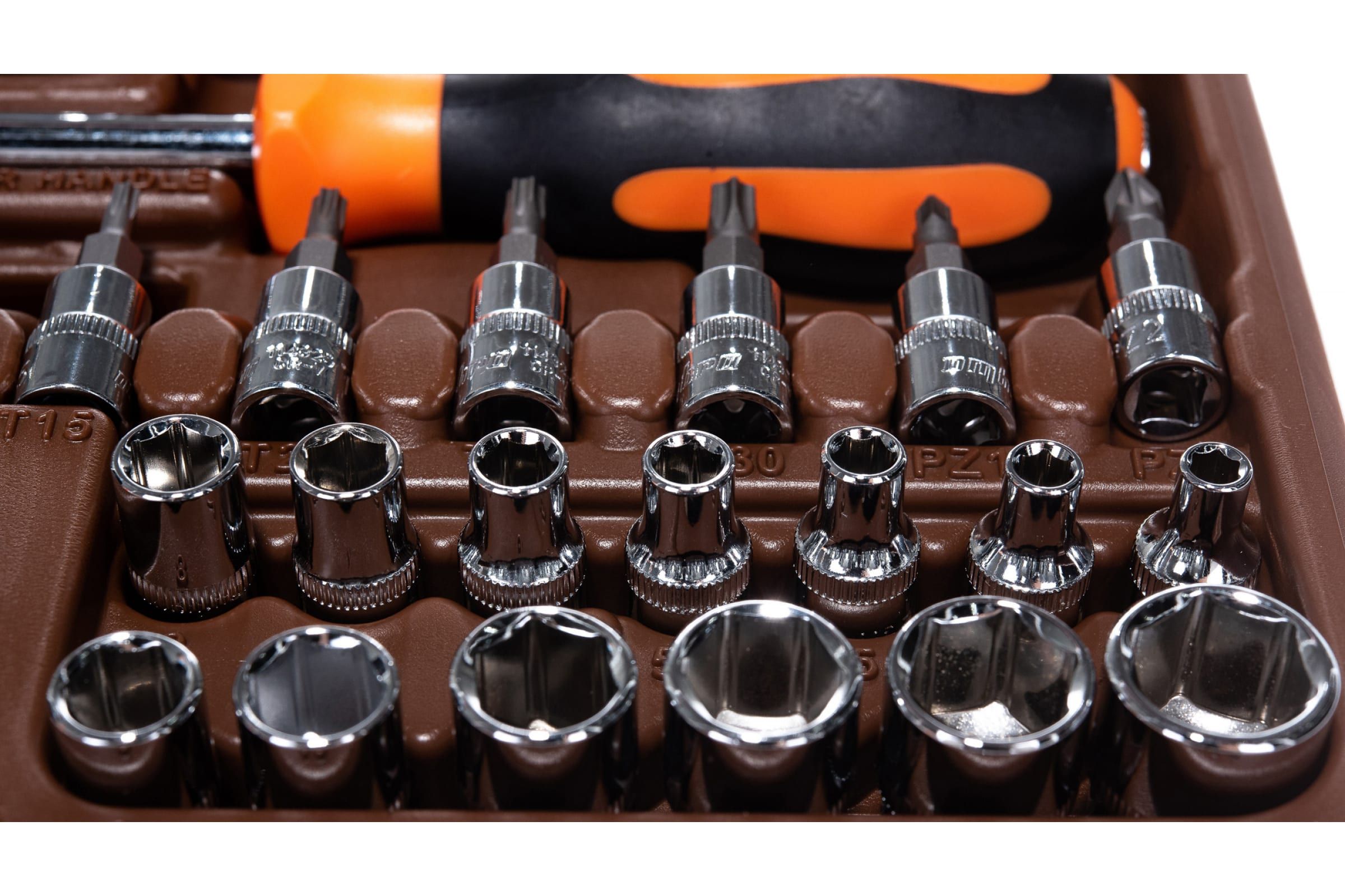 Универсальный набор инструмента 1/4"DR, 1/2"DR Ombra OMT82S, 82 штуки - фото