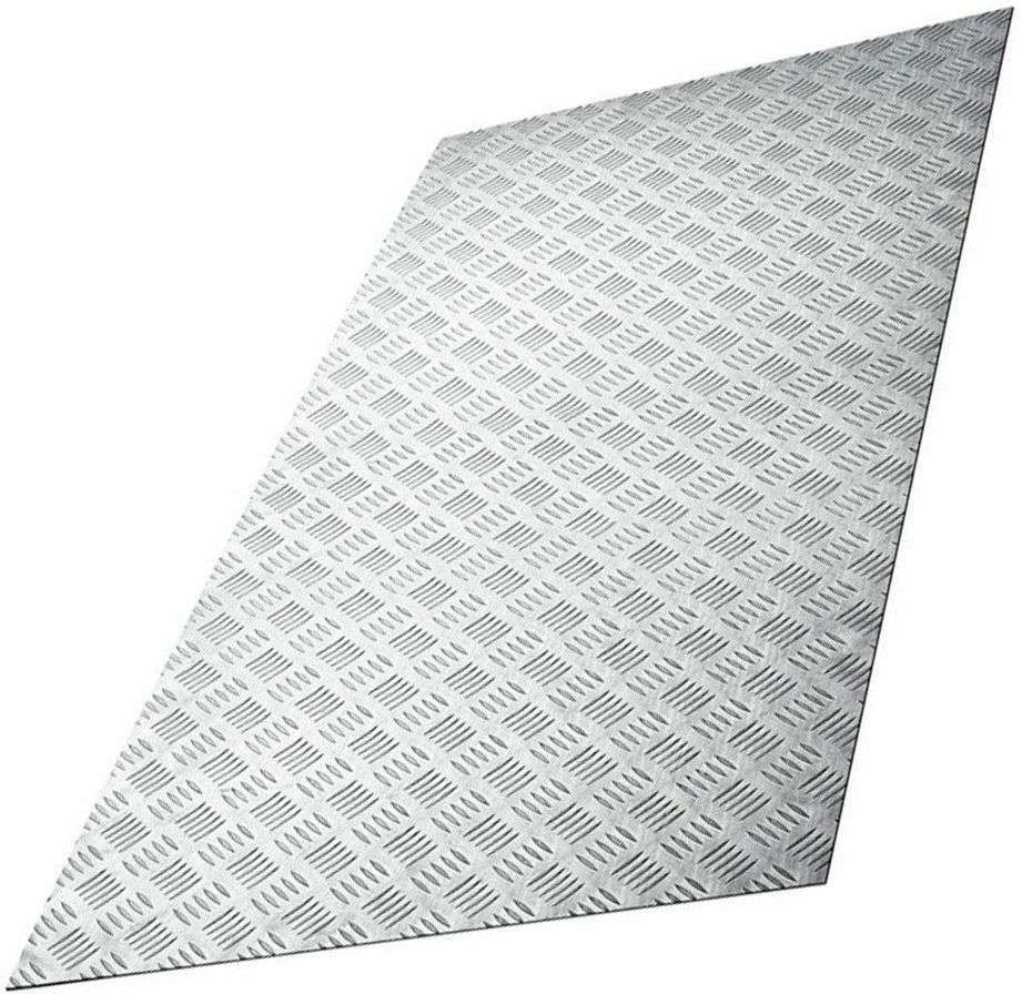 Лист 1,5х1200х600 мм рифленый квинтет, алюминий АМцНР - фото