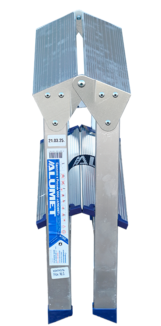 Стремянка двусторонняя Алюмет AD, алюминий - фото