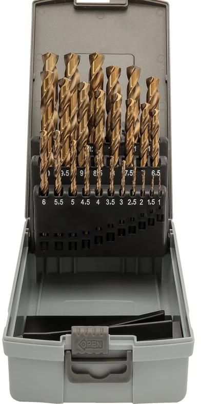 Набор сверл по металлу 1-13 мм HSSE-Co5 135° DIN 338 H-Tools 215215ROHT, 25 шт - фото