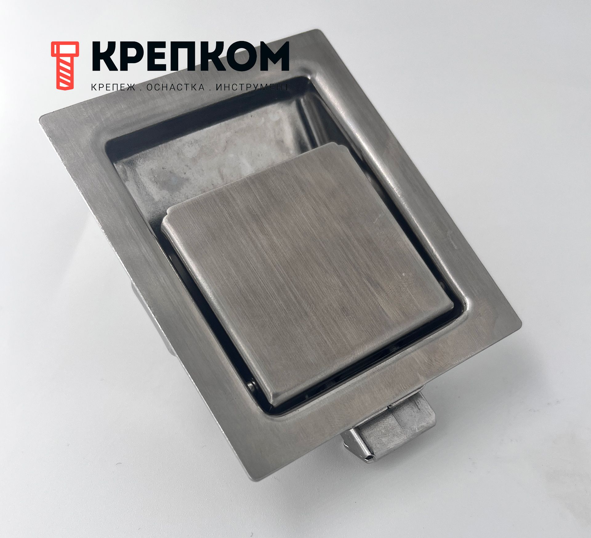 Замок внутренний с защелкой N67C, нержавеющая сталь - фото