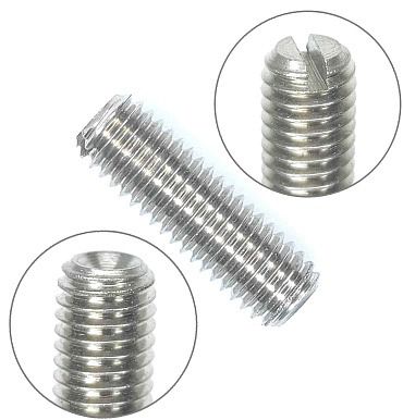 Винт установочный с засверленным концом М4х10 мм DIN 438, нержавеющая сталь А2 - фото