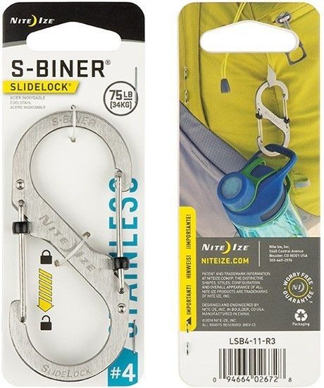 Изображение товара Карабин с фиксаторами Nite Ize S-Biner SlideLock №4 из нержавеющей стали
