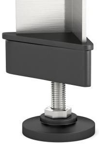 Опора с резьбовым отверстием M10 для равнополочных уголков 40х40 мм У40-40М10ЧН, пластик - фото