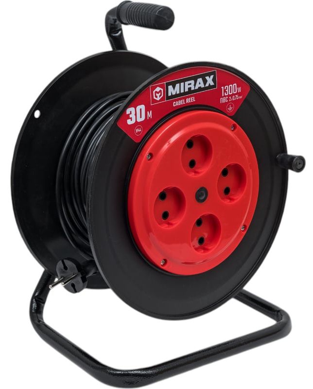 Удлинитель на катушке 30 м ПВС Mirax 55052-30 - фото