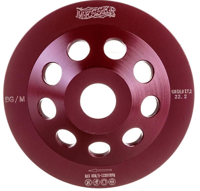 Чашка шлифовальная алмазная по бетону 125 мм BG/M Турбо Messer 03-03-125 - фото