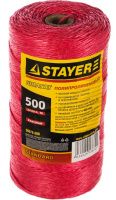 Шпагат 1,5 мм 500 м 800 текс красный Standard Stayer 50079-500
