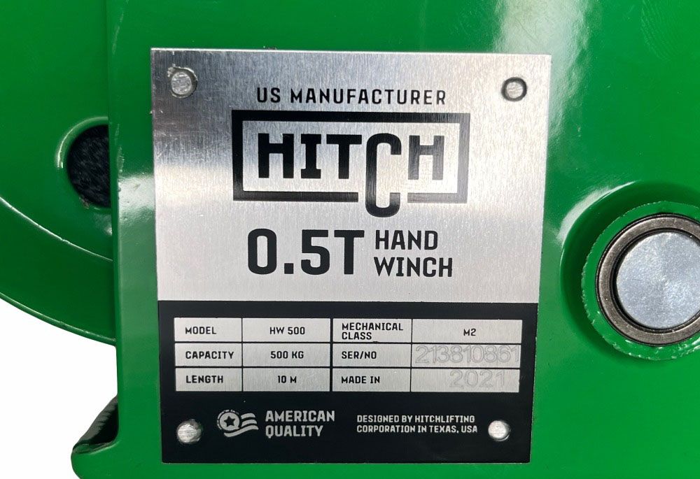 Лебедка ручная барабанная HW, лента 10 м HITCH - фото