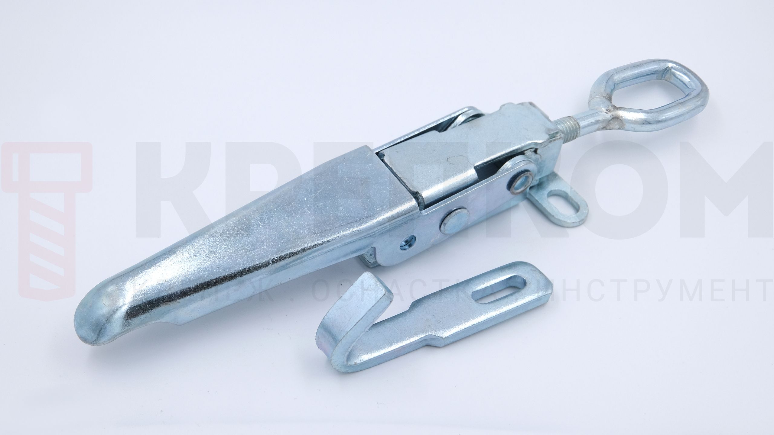 Замок-защелка регулируемый L=180 мм B79-2, оцинкованная сталь - фото
